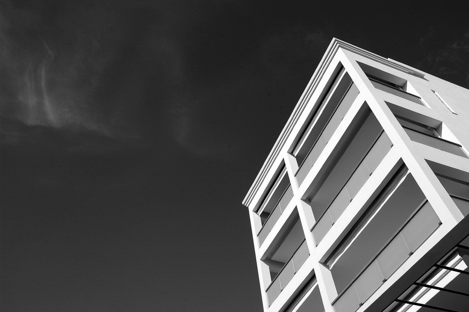 Two apartment buildings facing each other, Papagou.